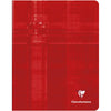Clairefontaine - Metric notebook, ft 16.5 x 21 cm, checked 5x5 mm, red