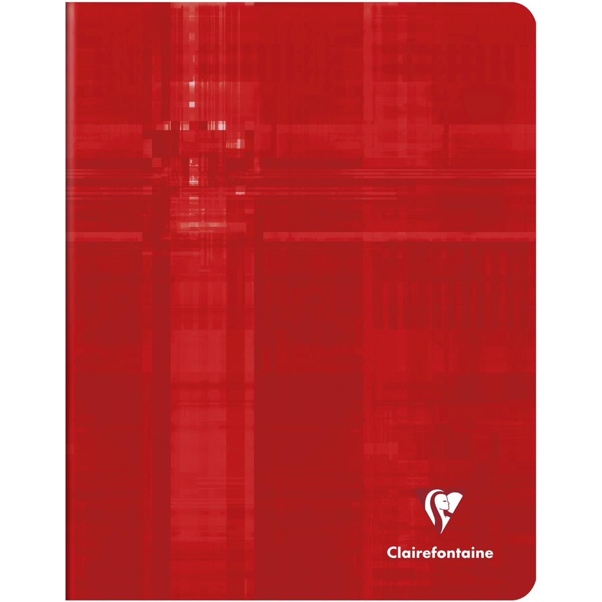 Clairefontaine - Quaderno metrico ft 16,5 x 21 cm quadretti 5x5 mm rosso