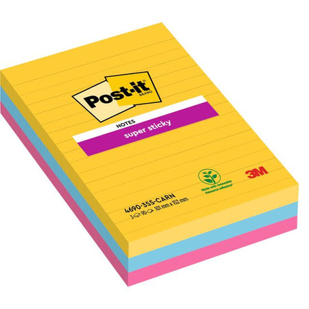 Post-it -  Memoblok  4690 super sticky 101x152mm carn