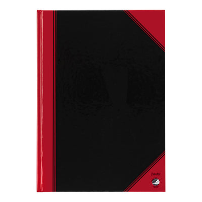 Bantex - Cuaderno negro/rojo línea A4 70gr 96 hojas | 6 piezas