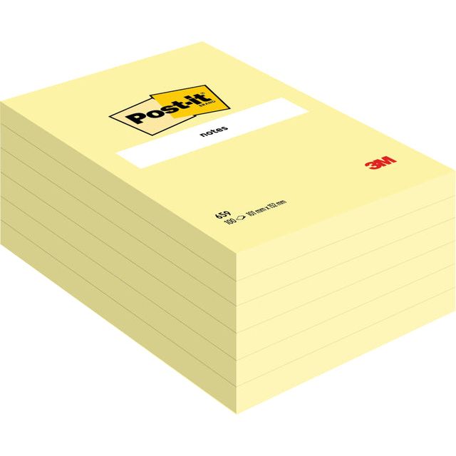 Post-it-MemoBlok 3M Post-It 659 102x152mm Gelb | 1 Stück