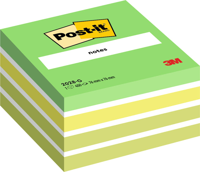Post-it notes - Memo pad 2028 76x76mm cube pastel green