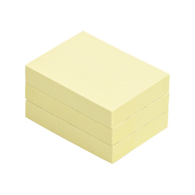 Quantore - MemoBlok 38x51mm Sticky Yellow | Packen Sie ein 4 -Set x 3 Stück | 4 Stück