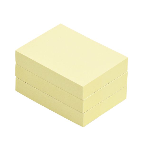 Quantore - Bloc de notas 38x51mm amarillo 3 piezas