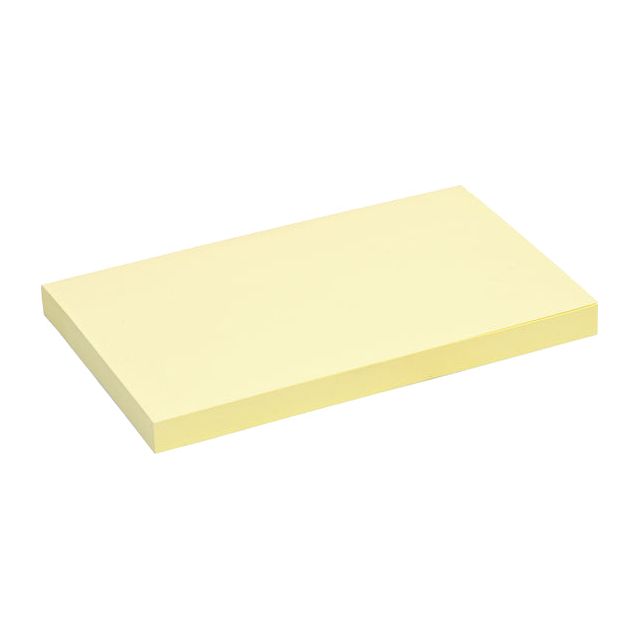 Quantore - Mémoblok 76x127mm jaune | Emballez une feuille de 6 pièces x 100 | 6 morceaux