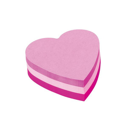 Post-it - Bloc mémo Formes 2007 70x70mm cube coeur rose