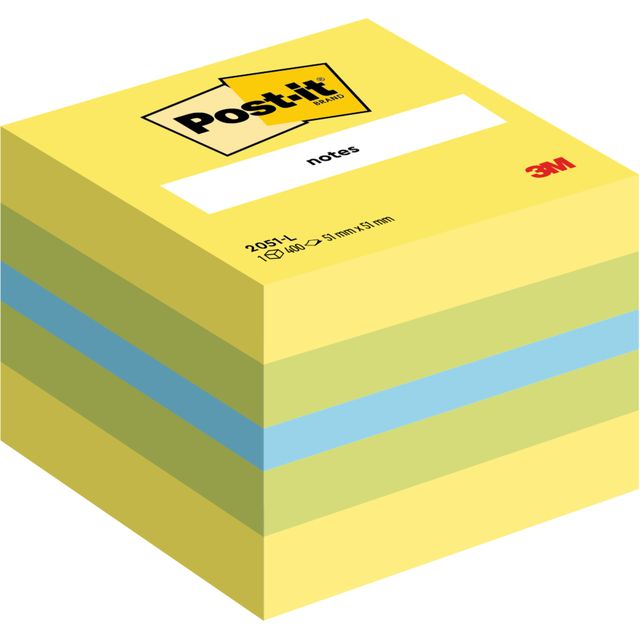 Post-it - Bloc mémo 2051 cube 51x51mm citron