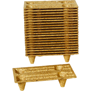 Madera prensada - Palet de fibra de madera | madera | 60x40x12cm | marrón | 1 pieza