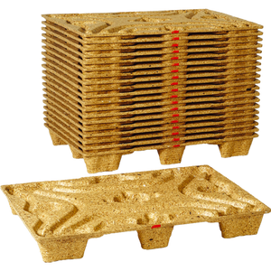 Madera prensada - Palet de fibra de madera | madera | 120x80x13,5cm | marrón | 1 pieza