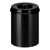 V-part - Papelera con apagallamas Vepabins 15 litros 26cm negro