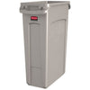 Rubbermaid - Abfallbehälter Slim Jim Vented mit Luftschlitzen 87 Liter grau