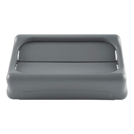 Rubbermaid - Tapa Slim Jim Vented cerrada con sistema basculante gris