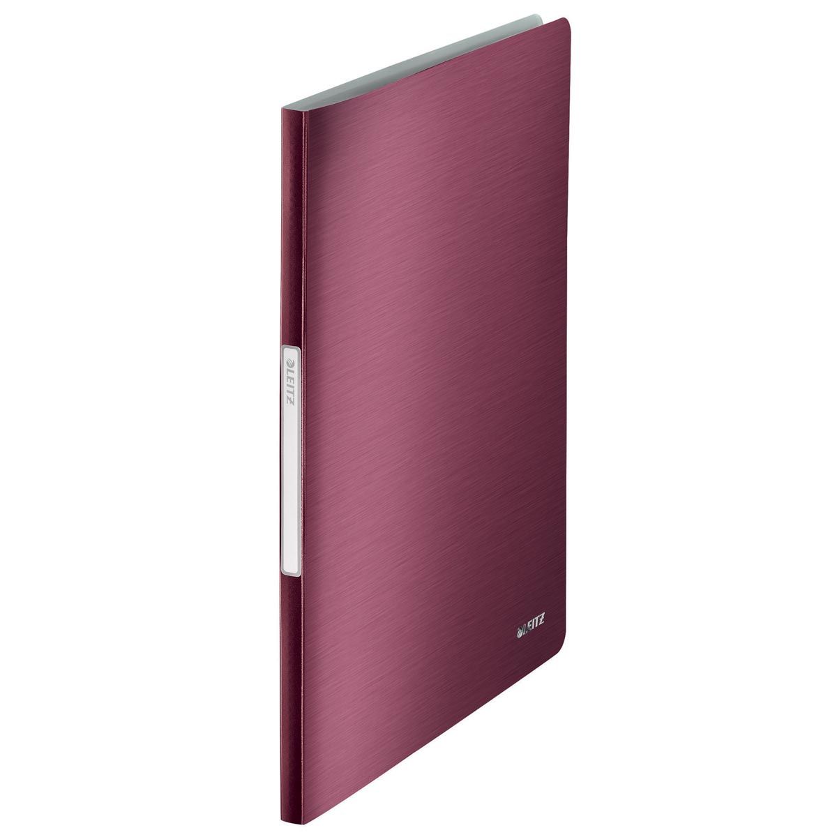 Leitz - Lbum Style, A4, de PP, 40 bolsas, rojo granate