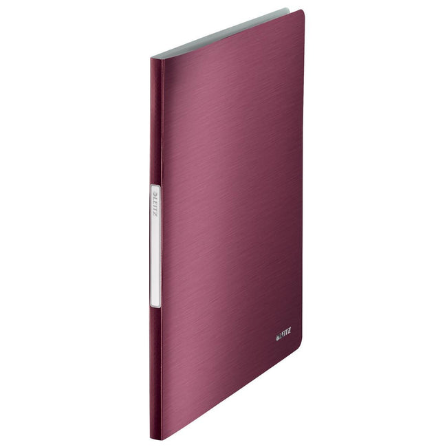 Leitz - Lbum Style, A4, de PP, 40 bolsas, rojo granate