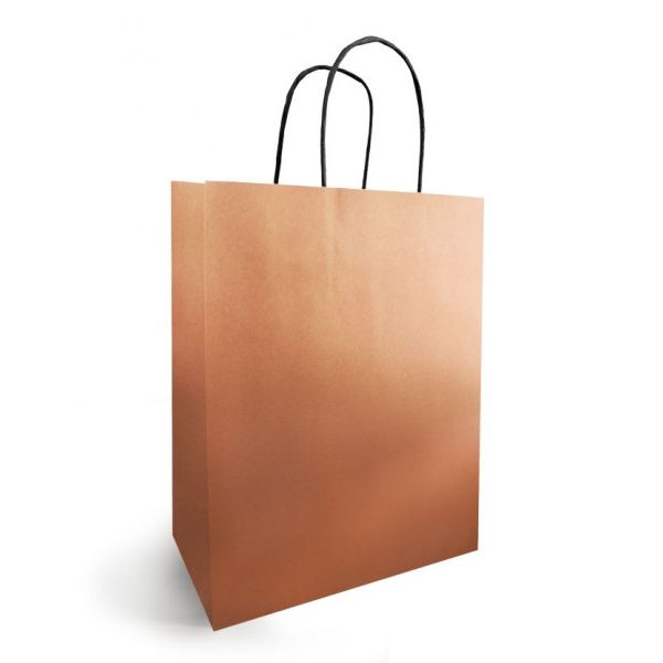 Paper drawstring bag 34x14x39.5cm Cuivre pink/black (50 pieces) | 5 pieces
