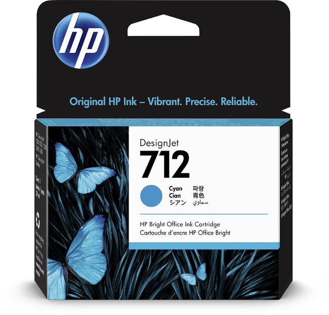 HP - Inkcartridge 712, 29 ml, OEM 3ED67A, Cyan