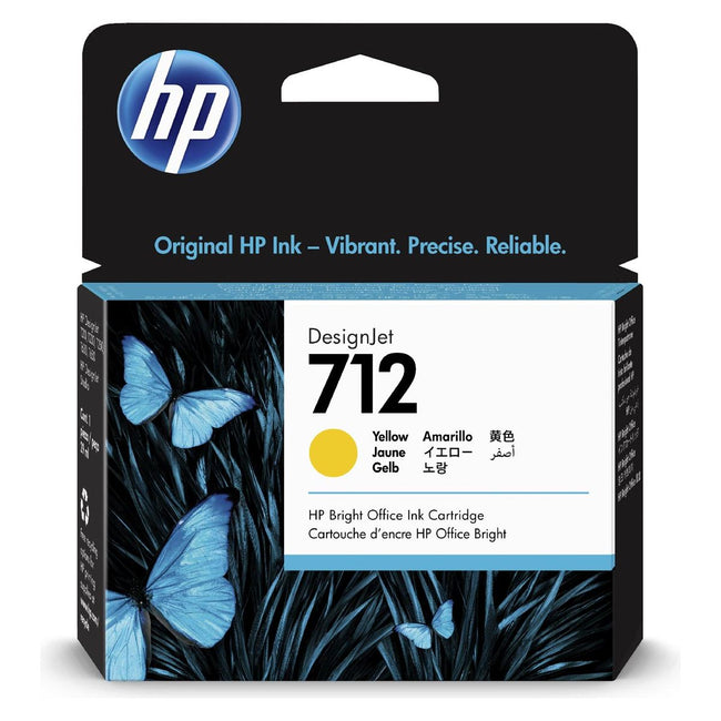 HP - Inkcartridge 712, 29 ml, OEM 3ed69a, Geel