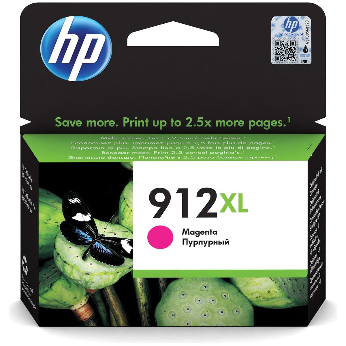 HP - Inktcartridge 912XL, 825 pagina's, OEM 3YL82AE#BGX, magenta