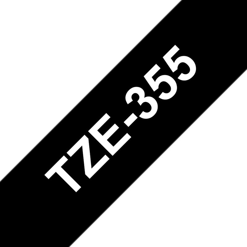 Brother - Labele P-touch TZe-355 standard 24mm white on black