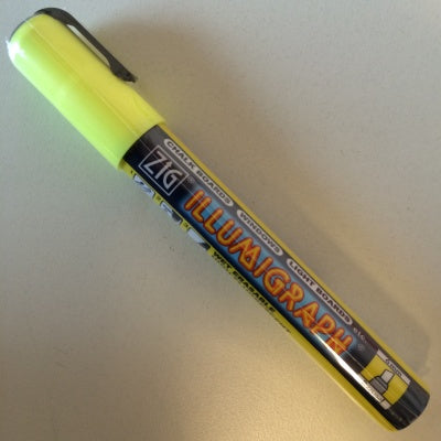Klika - Rotulador de tiza ZIG Illumigraph PMA-510 amarillo