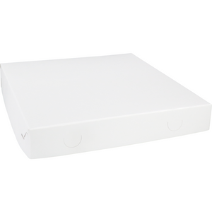 Klika -  Gebaksdoos Zwanenhalsdoos | karton | 30x30x4.5cm | duplex | wit | 100 stuks