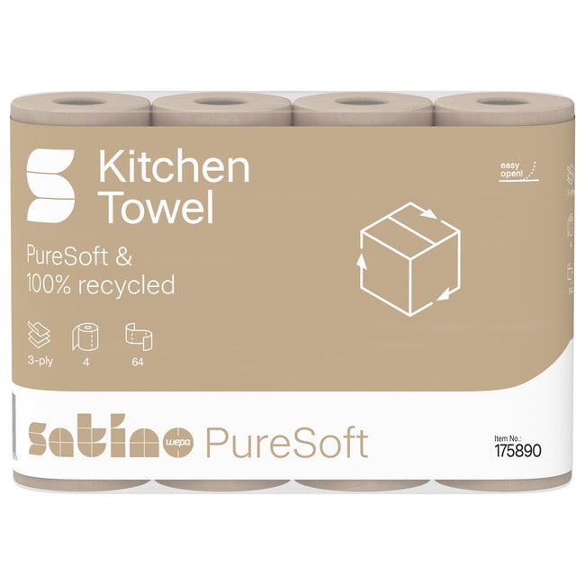 Satino -  Keukenrol  puresoft 64 vel naturel 175890