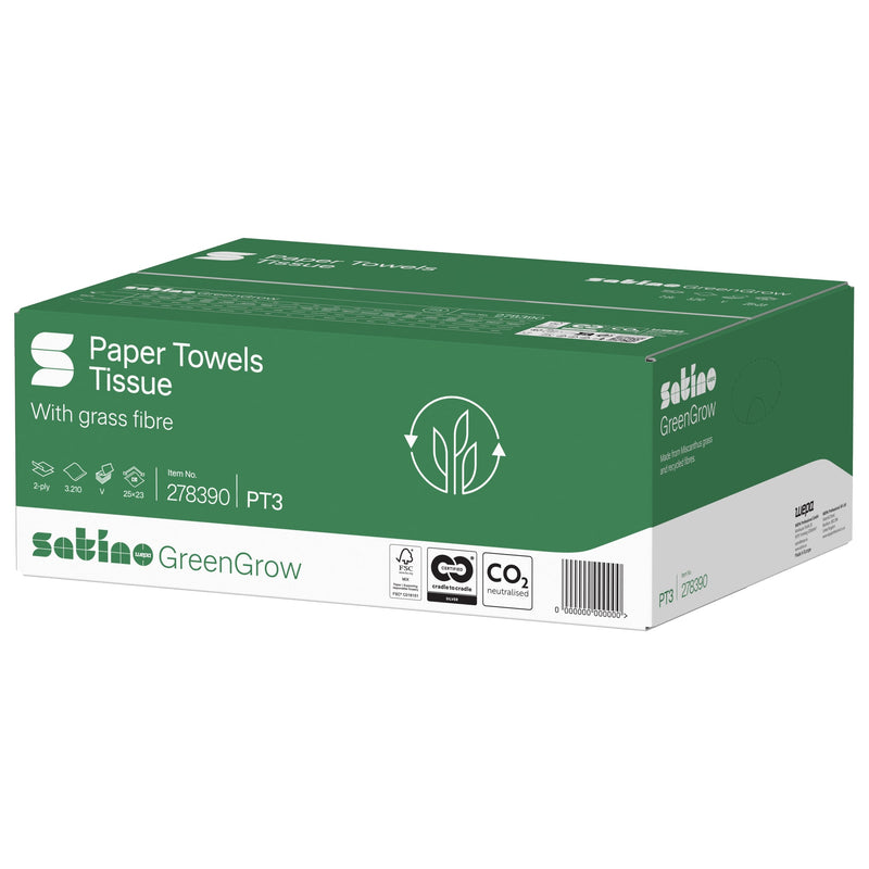 Satino -  Handdoek  pt3 greengrow 2laags 278390