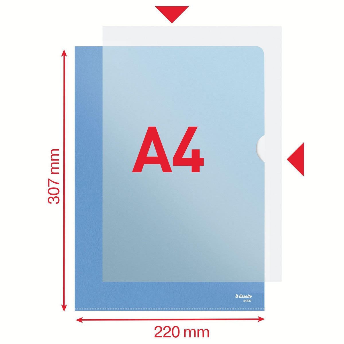 Esselte -  54837 map Polypropyleen (PP) Blauw A4
