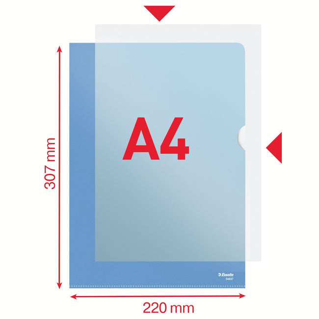 Esselte -  54837 map Polypropyleen (PP) Blauw A4