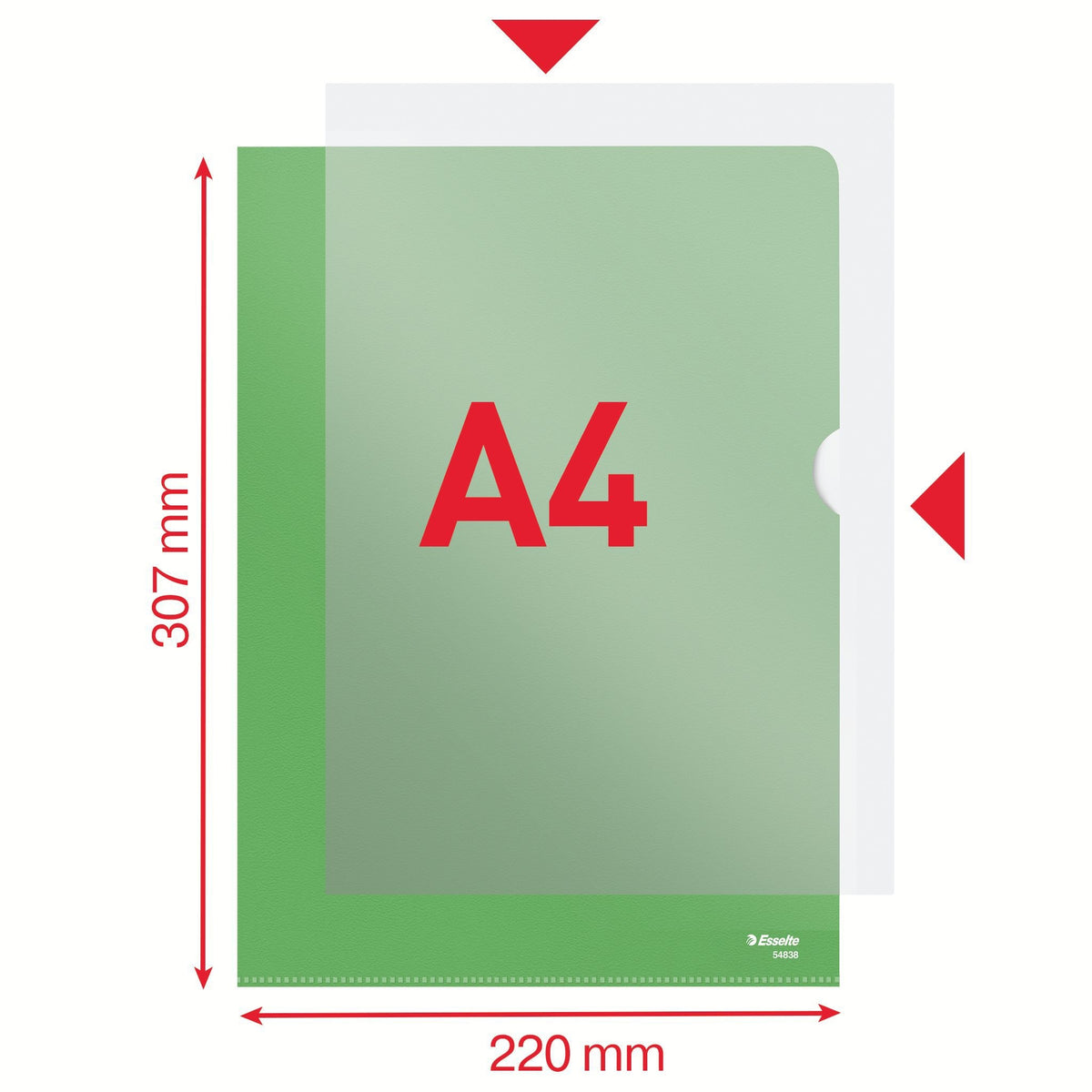 Esselte -  54838 map Polypropyleen (PP) Groen A4
