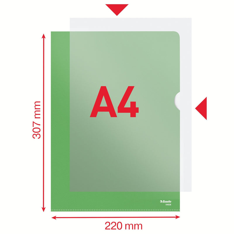 Esselte -  54838 map Polypropyleen (PP) Groen A4