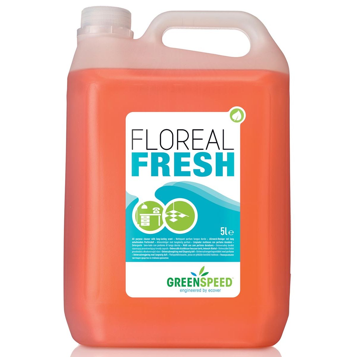 Greenspeed - concentrated all-purpose cleaner Floreal Fresh, flower perfume, 5 liter bottle
