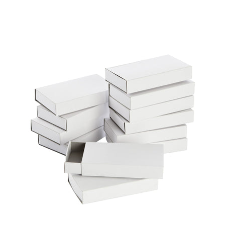 Folia Paper -  Luciferdoosjes folia groot 110x60x20mm 12 stuks wit