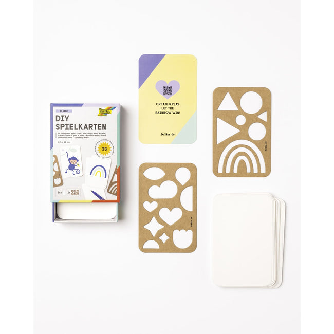 Folia Paper -  Speelkaarten folia blanco 6.5x10cm pak 36 stuks