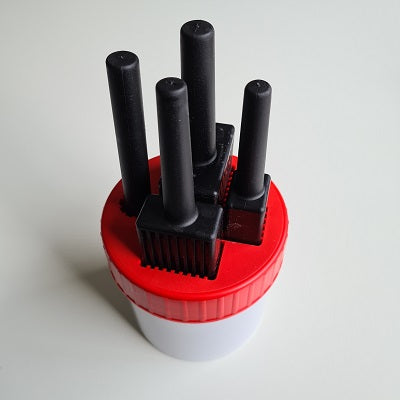 Klika - Pot à stylo Plekolit rouge 4 mines large