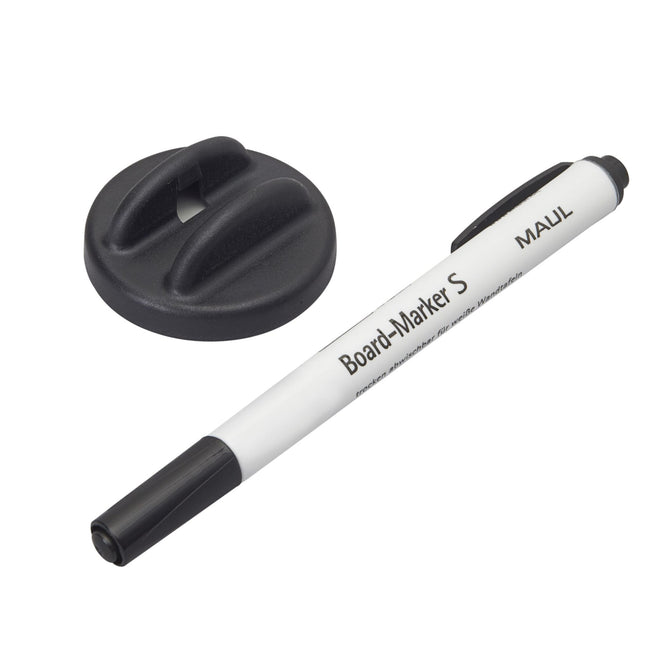 Maul -  Whiteboardwisser  met stift zwart magnetisch