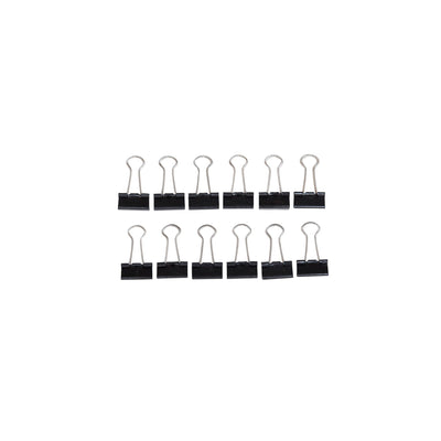 Maul -  Papierklem  213 foldback 19mm zwart 12 stuks
