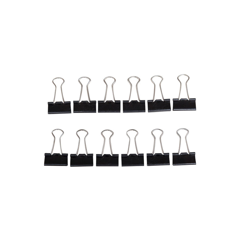 Maul -  Papierklem 213 Foldback 25mm zwart 12 stuks