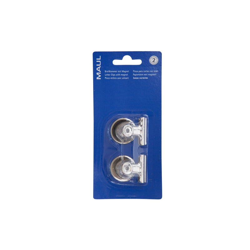 Maul -  Papierklem  bulldog magneet 30mm zilver 2st