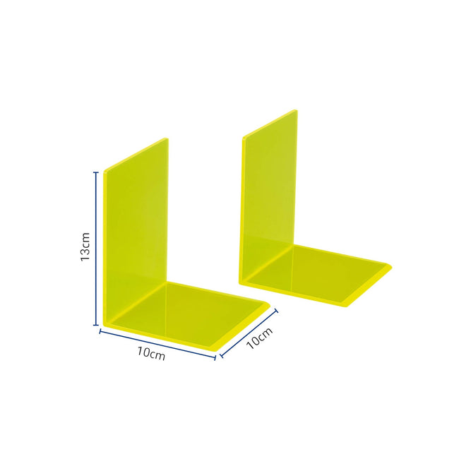 Maul -  Boekensteun  10x10x13cm acryl neon geel | 10 stuks