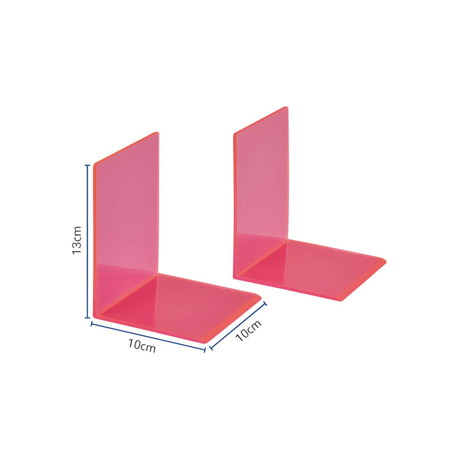 Maul -  Boekensteun  10x10x13cm acryl neon rood