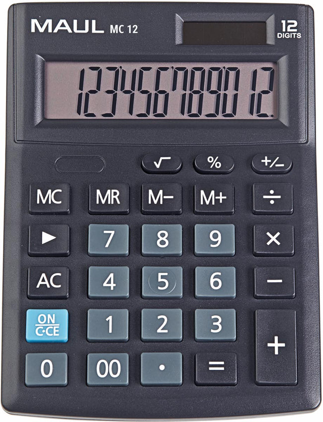 Maul -  bureaurekenmachine MC 12, zwart