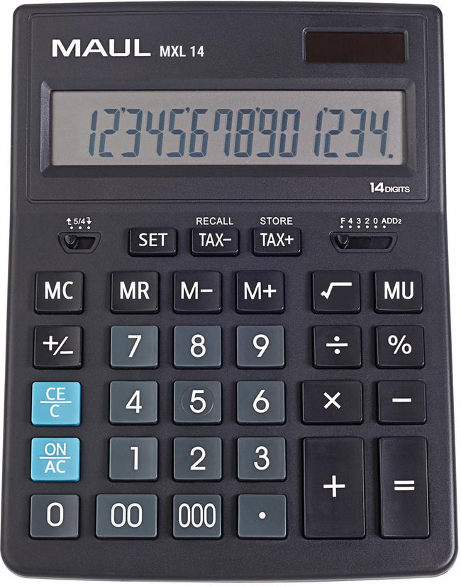 Maul -  bureaurekenmachine MXL 14, zwart