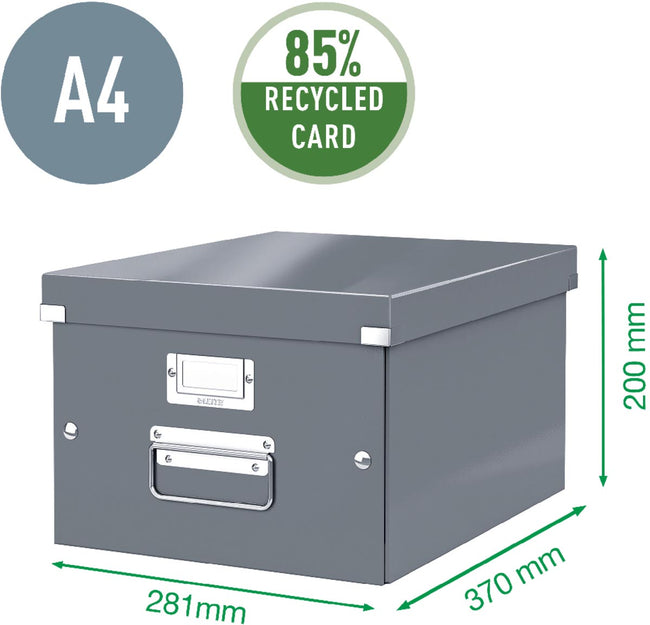 Leitz -  WOW opbergdoos Click Store, ft A4, buitenft 281 x 370 x 200 mm (afbeelding 2)