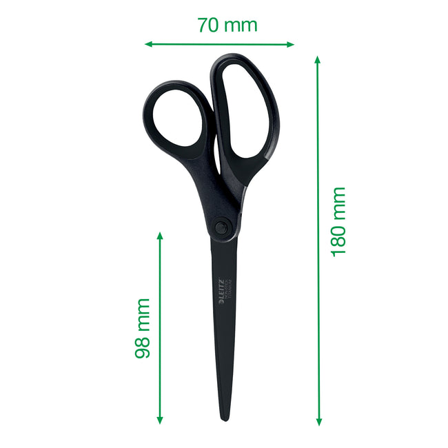 Leitz -  Schaar  kleefvrij 180mm titanium zwart