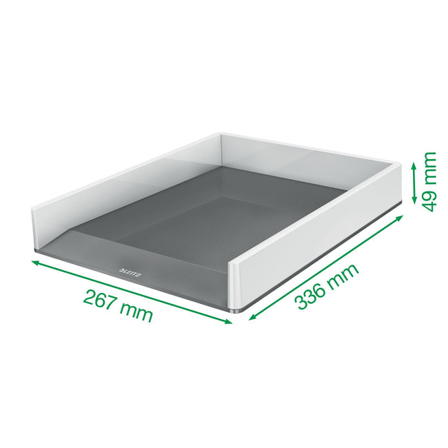 Leitz -  53611001 brievenbakje Kunststof Metallic, Wit