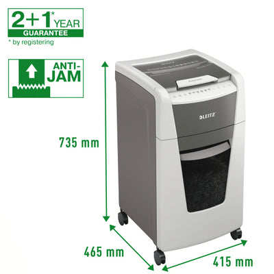 Leitz -  80150000 papiervernietiger Kruisversnippering 55 dB 22 cm Grijs, Wit