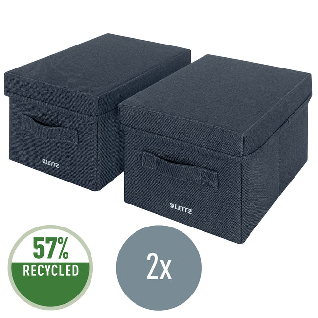 Leitz -  61460089 opslagdoos Opbergdoos Rechthoekig Stof/Weefsel Blauw