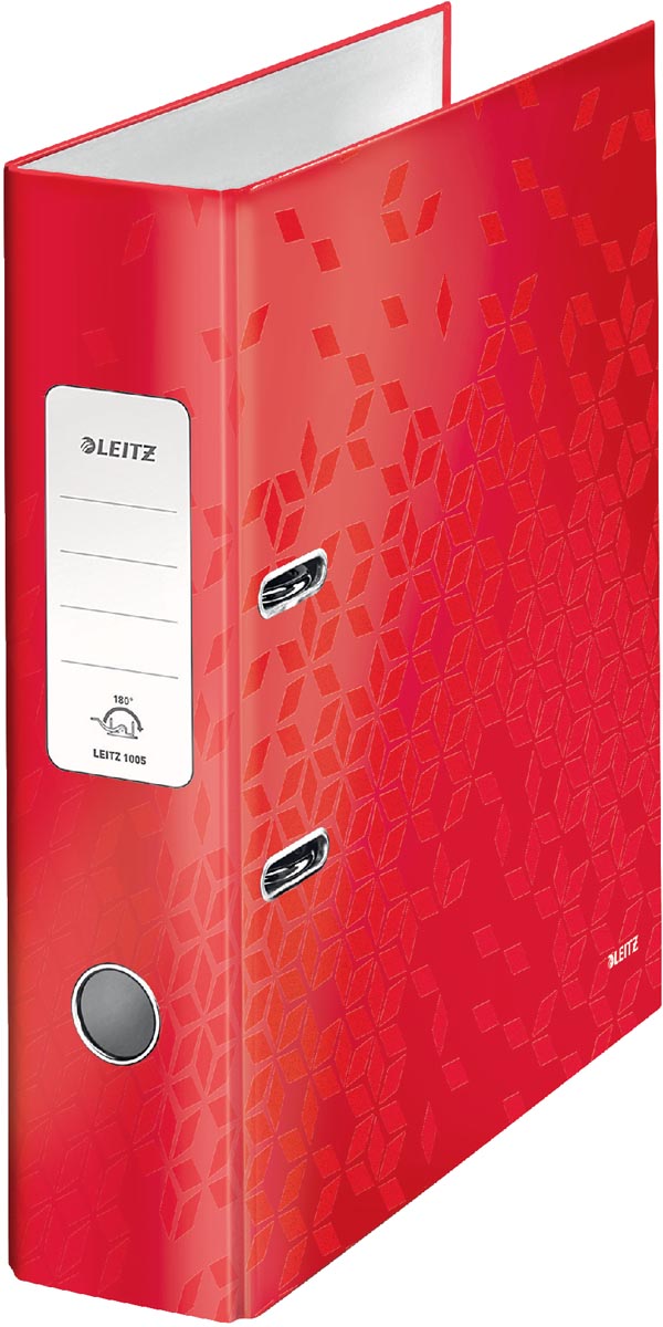 Leitz -  Ordner  wow 180 gelamineerd 80mm a4 rood