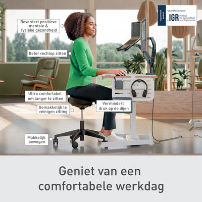 Leitz -  65780095 bureau- en computerstoel Gecapitonneerde zitting